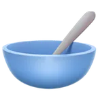 Apple প্ল্যাটফর্মে জন্য bowl with spoon