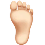 foot: light skin tone per la piattaforma Apple