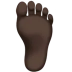 foot: dark skin tone per la piattaforma Apple