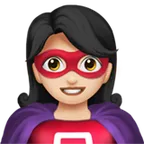 woman superhero: light skin tone สำหรับแพลตฟอร์ม Apple