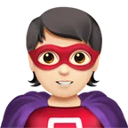 superhero: light skin tone สำหรับแพลตฟอร์ม Apple