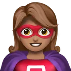 woman superhero: medium skin tone สำหรับแพลตฟอร์ม Apple