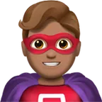 man superhero: medium skin tone pour la plateforme Apple