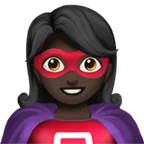 woman superhero: dark skin tone til Apple platform