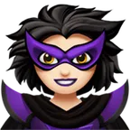Apple dla platformy woman supervillain: light skin tone
