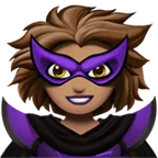 Apple platformu için woman supervillain: medium skin tone