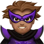 man supervillain: medium skin tone alustalla Apple