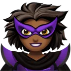 Apple cho nền tảng woman supervillain: medium-dark skin tone