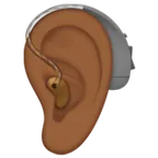Apple dla platformy ear with hearing aid: medium-dark skin tone
