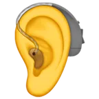 ear with hearing aid per la piattaforma Apple
