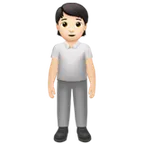 person standing: light skin tone für Apple Plattform