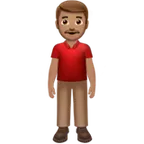 Apple platformu için man standing: medium skin tone