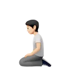 Apple 플랫폼을 위한 person kneeling: light skin tone