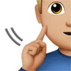 Apple cho nền tảng deaf man: medium-light skin tone