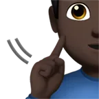 deaf man: dark skin tone untuk platform Apple