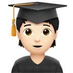 Apple dla platformy student: light skin tone
