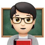 teacher: light skin tone สำหรับแพลตฟอร์ม Apple