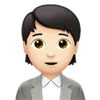 office worker: light skin tone pour la plateforme Apple