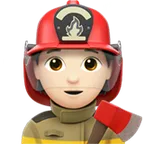 Appleプラットフォームのfirefighter: light skin tone