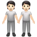 Apple cho nền tảng people holding hands: light skin tone