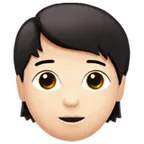 Apple 플랫폼을 위한 person: light skin tone
