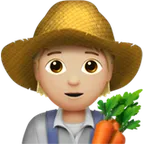 Apple platformu için farmer: medium-light skin tone