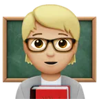 teacher: medium-light skin tone pour la plateforme Apple