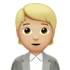 office worker: medium-light skin tone สำหรับแพลตฟอร์ม Apple