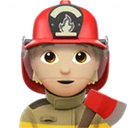 firefighter: medium-light skin tone til Apple platform