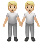 people holding hands: medium-light skin tone pentru platforma Apple