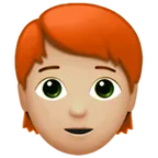 person: medium-light skin tone, red hair สำหรับแพลตฟอร์ม Apple