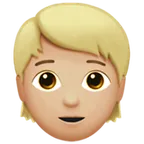 person: medium-light skin tone untuk platform Apple