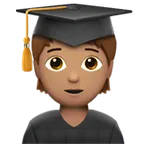 student: medium skin tone สำหรับแพลตฟอร์ม Apple
