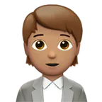 office worker: medium skin tone para la plataforma Apple