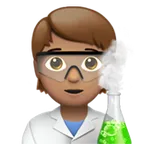 scientist: medium skin tone voor Apple platform