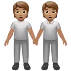 people holding hands: medium skin tone untuk platform Apple