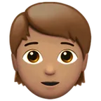 person: medium skin tone สำหรับแพลตฟอร์ม Apple
