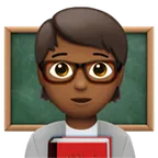 teacher: medium-dark skin tone pour la plateforme Apple