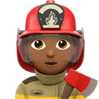 firefighter: medium-dark skin tone สำหรับแพลตฟอร์ม Apple