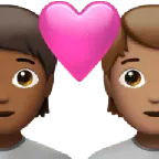 couple with heart: person, person, medium-dark skin tone, medium skin tone für Apple Plattform