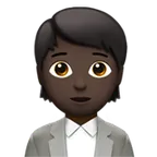 office worker: dark skin tone สำหรับแพลตฟอร์ม Apple