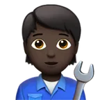 mechanic: dark skin tone สำหรับแพลตฟอร์ม Apple