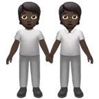 Apple 플랫폼을 위한 people holding hands: dark skin tone