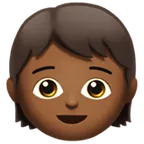 child: medium-dark skin tone untuk platform Apple