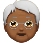 older person: medium-dark skin tone สำหรับแพลตฟอร์ม Apple
