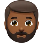 Apple dla platformy man: medium-dark skin tone, beard