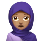 woman with headscarf: medium skin tone สำหรับแพลตฟอร์ม Apple