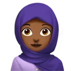 woman with headscarf: medium-dark skin tone สำหรับแพลตฟอร์ม Apple