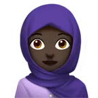 woman with headscarf: dark skin tone per la piattaforma Apple