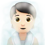 Apple 플랫폼을 위한 person in steamy room: light skin tone